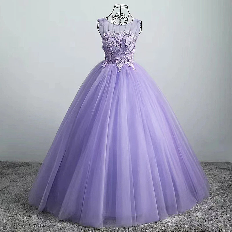 

Lavender Quinceanera Dresses Lace Beads Floor-Length Ball Gown Pornos De 15 Años Evening Prom Party Gala Wedding Vestidos 2023