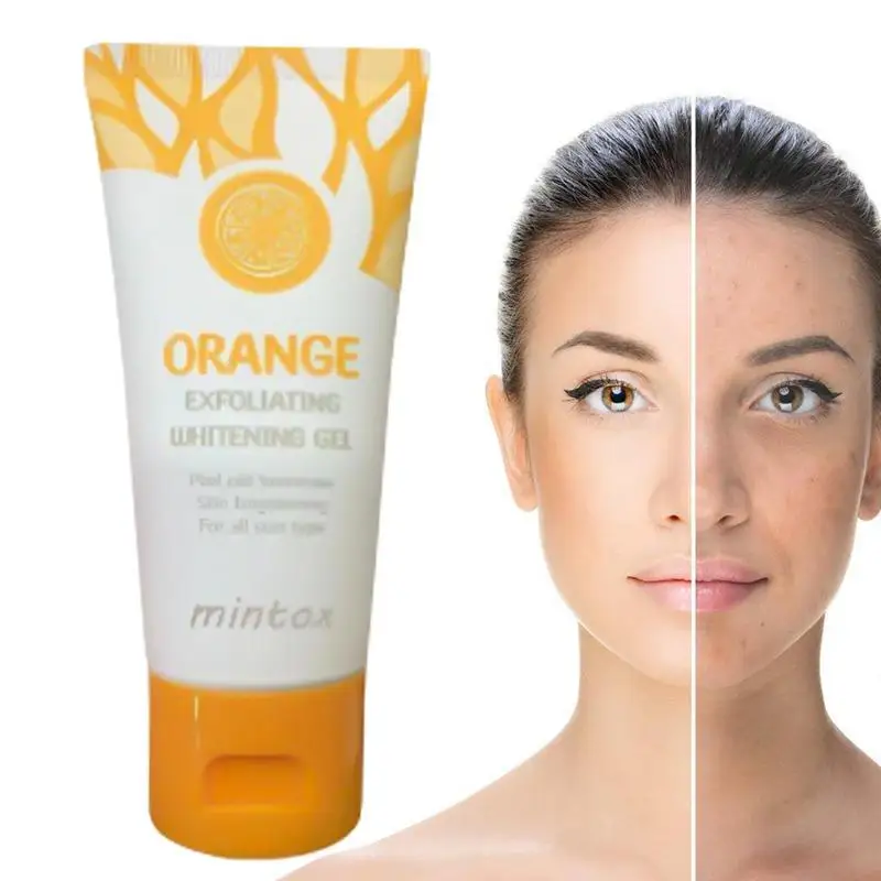 

Orange Exfoliating Gel Scrub Cream Shrink Pores Orange Body Scrub Brightening Body Exfoliator For Women Skin Whitening Peeling