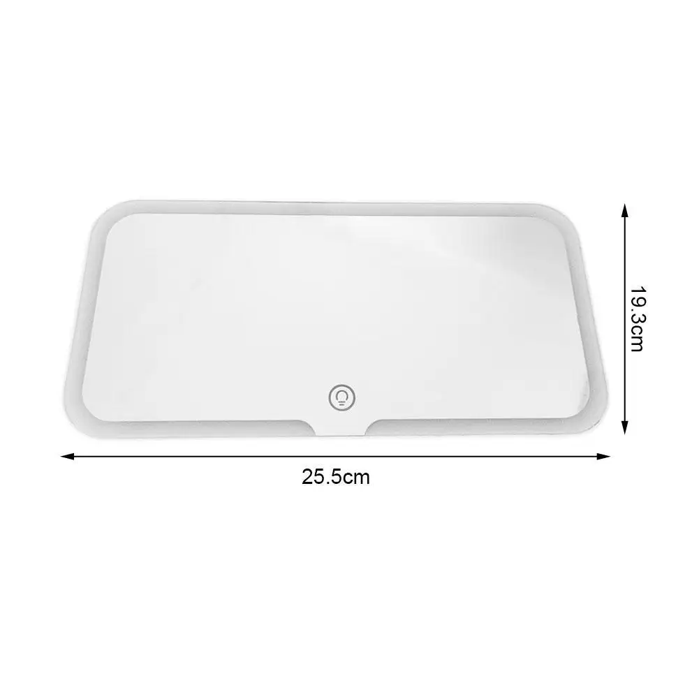 LED 조명 모드 무단 조광 바이저 메이크업 미러, 신차 선바이저, 밝기 조절 가능, 부드러운 조명, 3 개