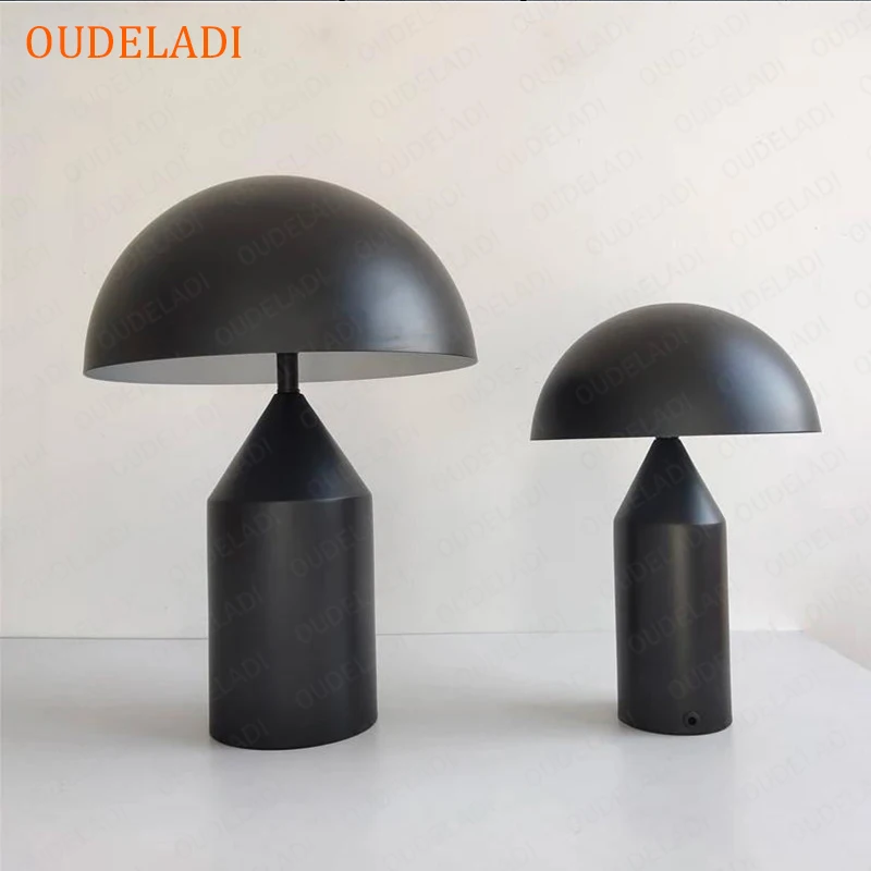

Dia25cm Black Nordic Iron mushroom Table Lamp Gold Home Decor Living Room Bedroom Light Study desk lamp Stand Bedside Lamp