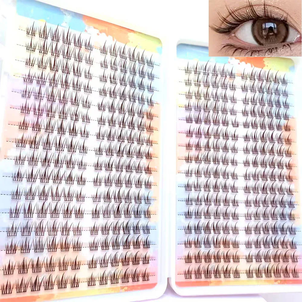 Heiße Verkäufe DIY Make-Up 384 PCS Wimpern Cluster Wimpern Buch 32 Reihen Falsche Wimpern Verlängerung Für Schönheit