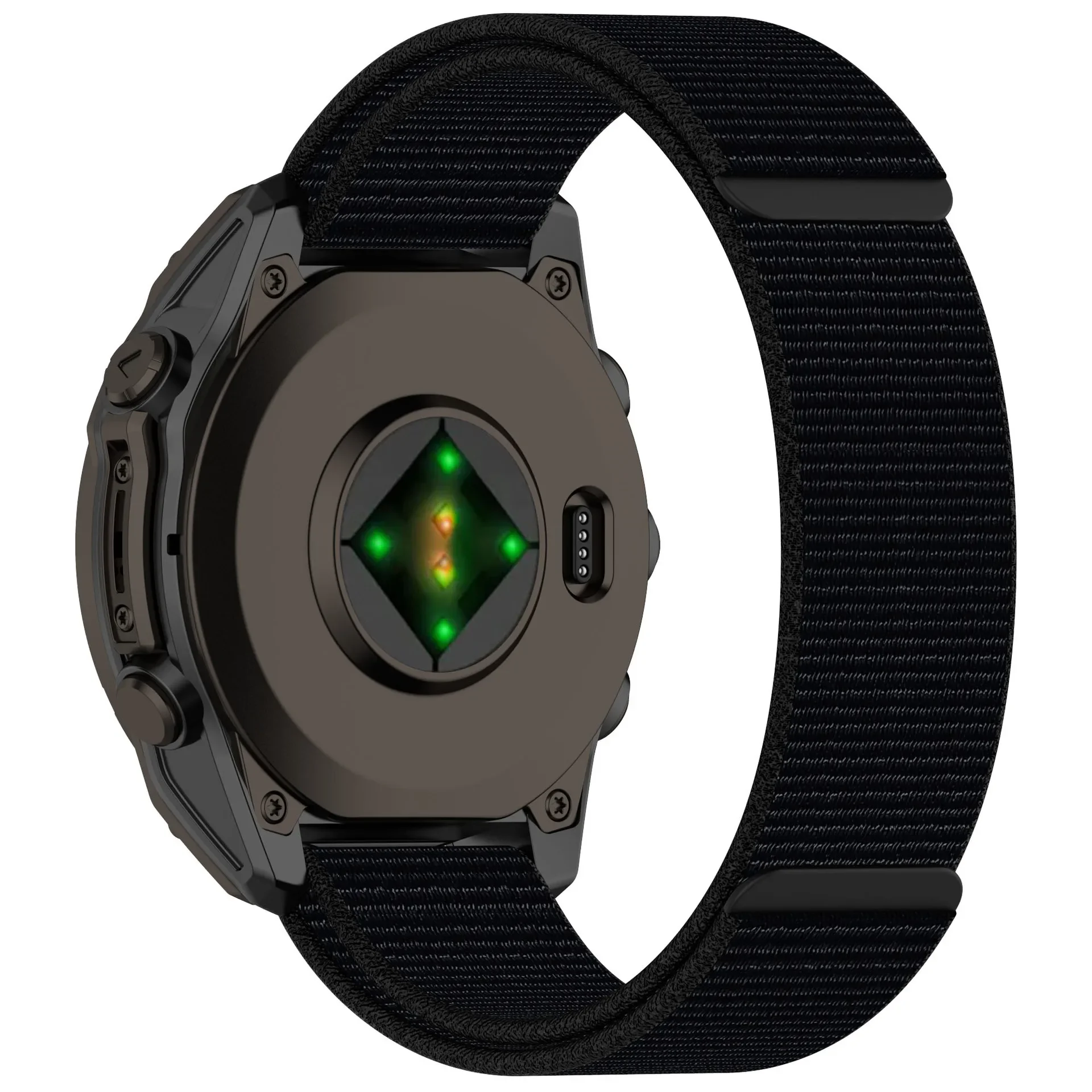 Durable Nylon Hook & Loop Strap for Garmin Smartwatch – Adjustable Wristband Bracelet
