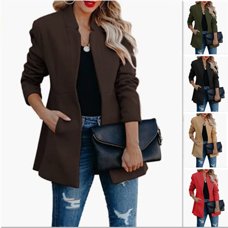 Autumn and Winter New Five-color Six-size Woolen Women's Coat Suit