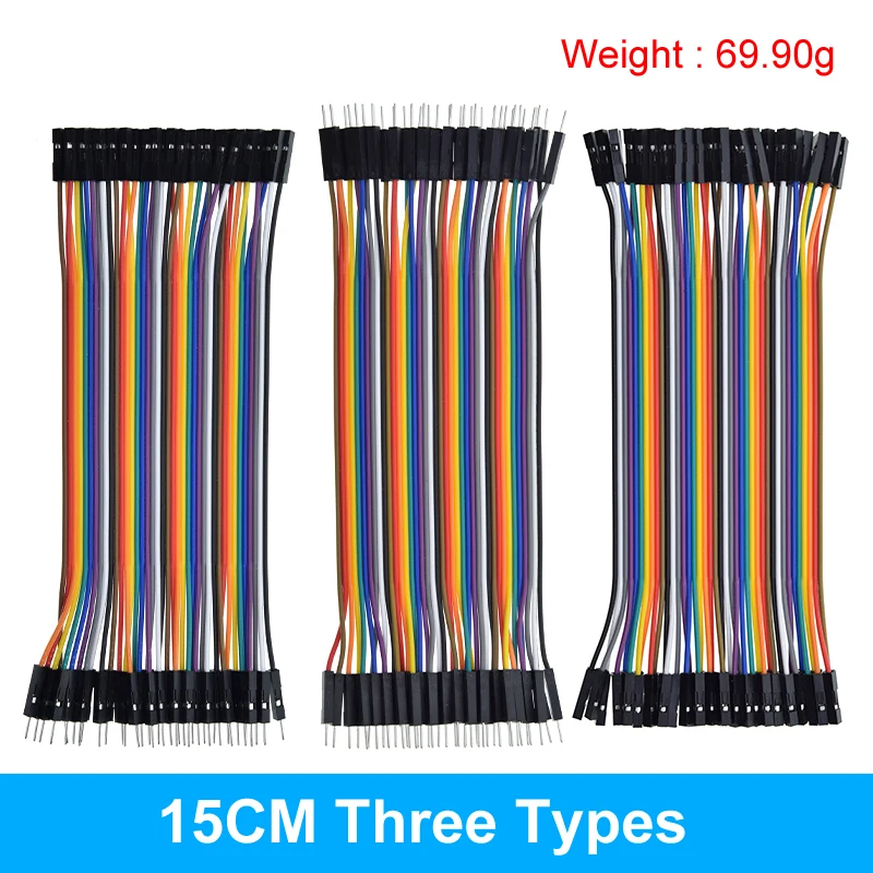 Versatile 40-Pin Assorted Length Jumper Wire Set