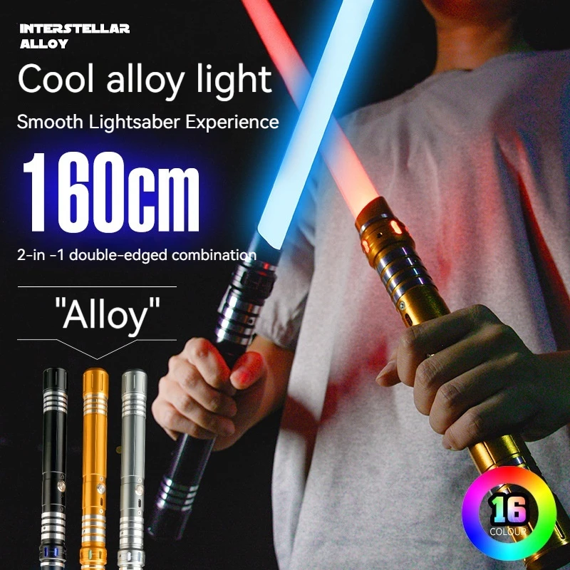 

79cm Interplanetary Metal Laser Sword 2-in-1 Versus Glow Stick 16 Color Change Retractable Rechargeable Glow Toy Children's Toy