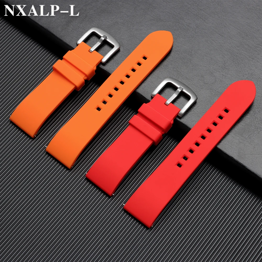 Enhanced Silicone Sport Watch Band - Men's Waterproof Strap, Various Sizes Available