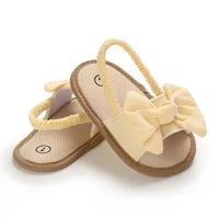 SXYPAYXS-Baby Girls Bow Knot Sandals Casual Soft Sole Princess Flat Non-Slip Patchwork Shoes Beach Sandals 6
