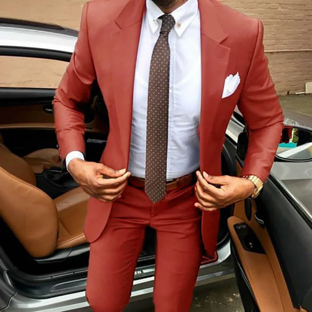 

Latest Mens Suit For Wedding Business Casual Elegant Tuxedos Groom Slim Fit Notched Lapel 2 Piece (Jacket+Pants) Costume Homme