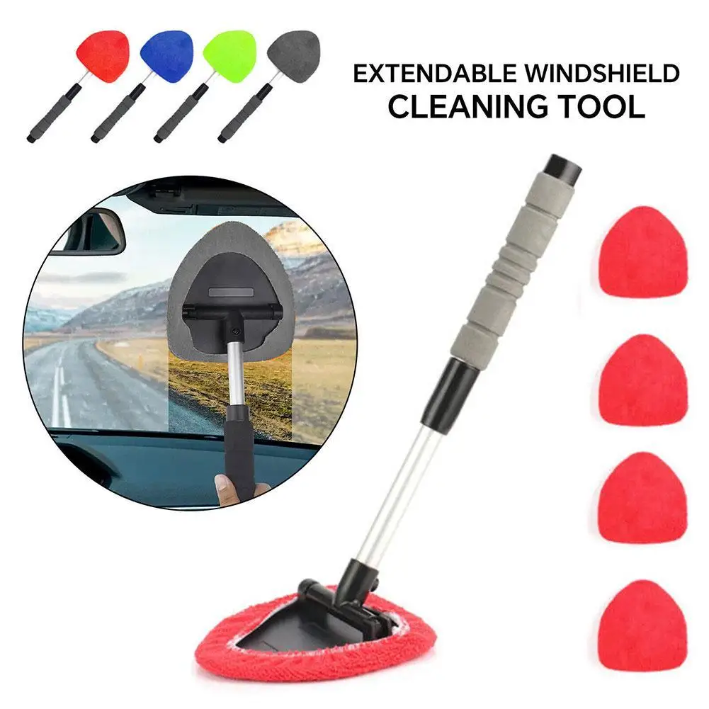 

Telescopic Window Glass Cleaner Car Window Cleaner Microfiber Car Windshield Cleaning Brush Window Scraping Mist Eliminator