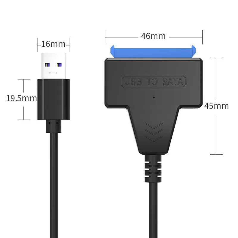 VCOM Adattatore SATA To USB 3.0 Con Alimentatore 12V/2A – Per Disco Rigido HDD/SSD Da 2.5 E 3.5 Pollici, Supporto UASP, Plug And Play, Cavo Di Trasferimento Veloce