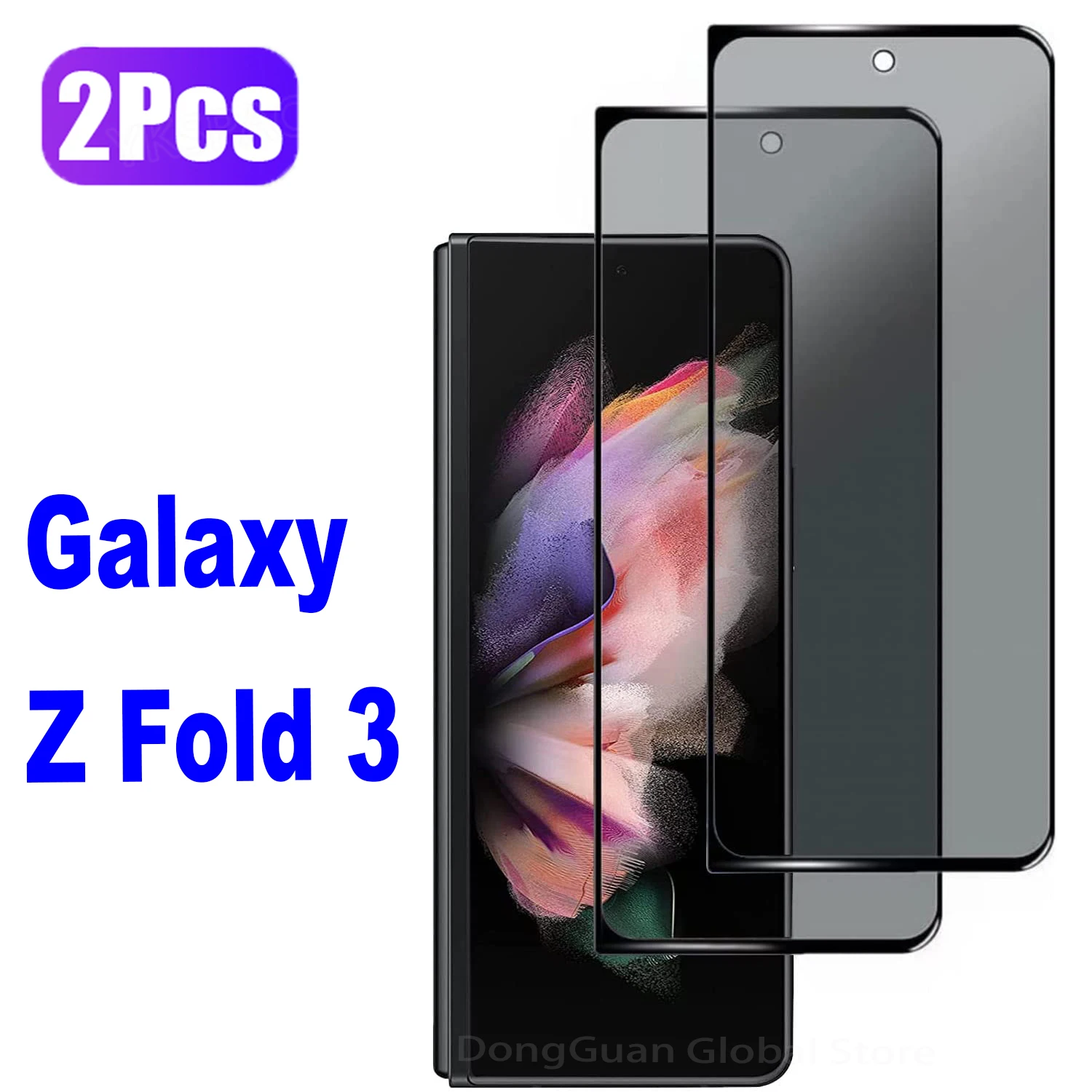 

1/2Pcs Anti Spy Tempered Glass For Samsung Galaxy Z Fold 3 Screen Protector Privacy Glass Film