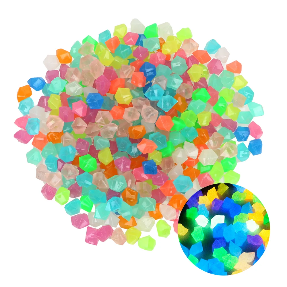 Garden Decoration about 180g/pack Luminous Stone Glowing Pebbles Gravel 14mm Artificial Cobblestone about 200-300 pieces/pack