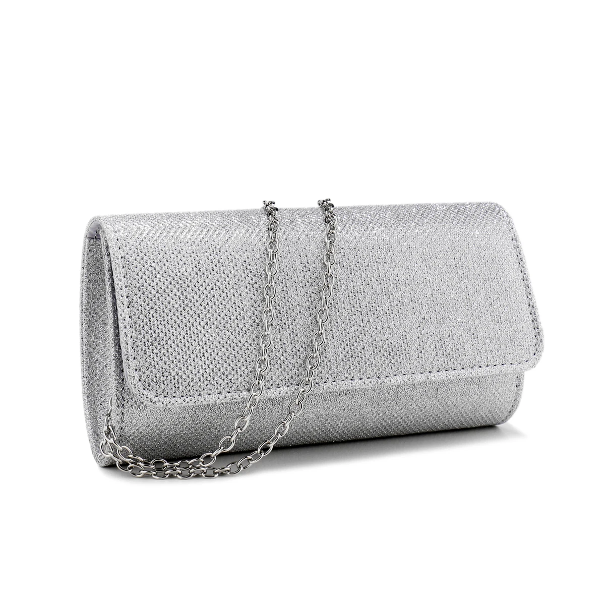 Golden Chain Metal Clutch Bags for Women Evening Use