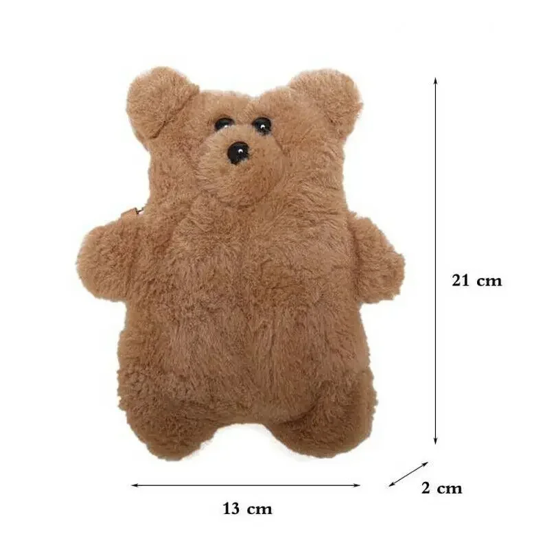 Vobumix Pluche Teckel Tas Leuke Hond Schoudertas Handtas Gevulde Dier Handtas Harige Puppy Crossbody Tas Voor Kinderen