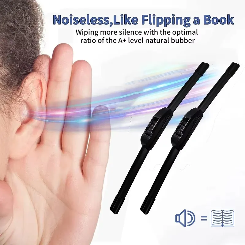 Durable Rubber Front and Rear Wiper Blades for Windshield and Window