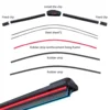 J/U hook General purpose car wiper silent car front windshield wiper soft double rubber strip windshield wiper 18"20"22"24"26" 5