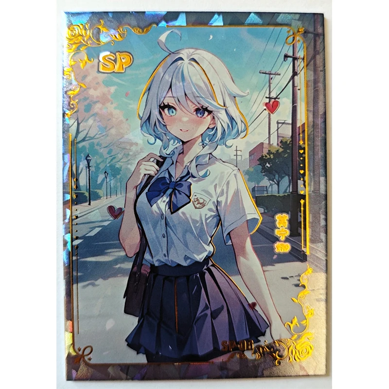 Anime Goddess Story Furina Raiden Shogun Yae Miko Ganyu Kamisato Ayaka Collectible Cards Christmas Birthday Gift Children's Toys