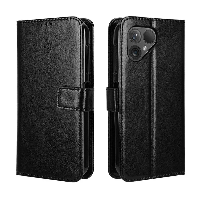 Elegant Leather Flip Case with Wallet and Kickstand Features