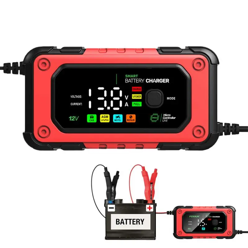 

Car Battery Trickle Charger 12v Automatic Battery Maintainer With Temperature Compensation Intelligent Charges Repairs Maintains