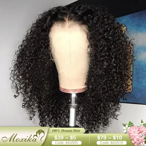 Image for Kinky Curly Wig Human Hair Lace Front Wig Curly Wi 