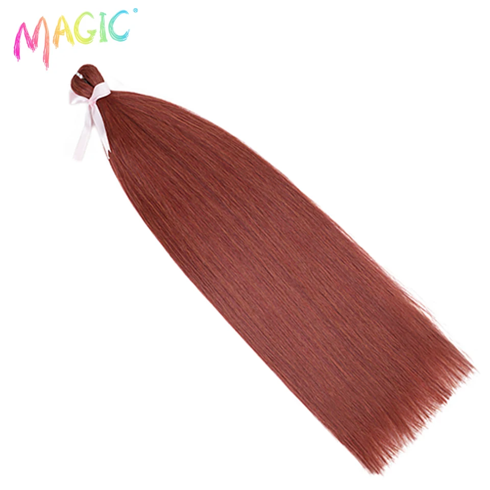 Magic Ariel Glattes Pferdehaar Synthetisches Haar 28 Zoll Haarbündel Häkelzöpfe Haarflechtung Ombre Häkelhaarverlängerungen – Detail 4