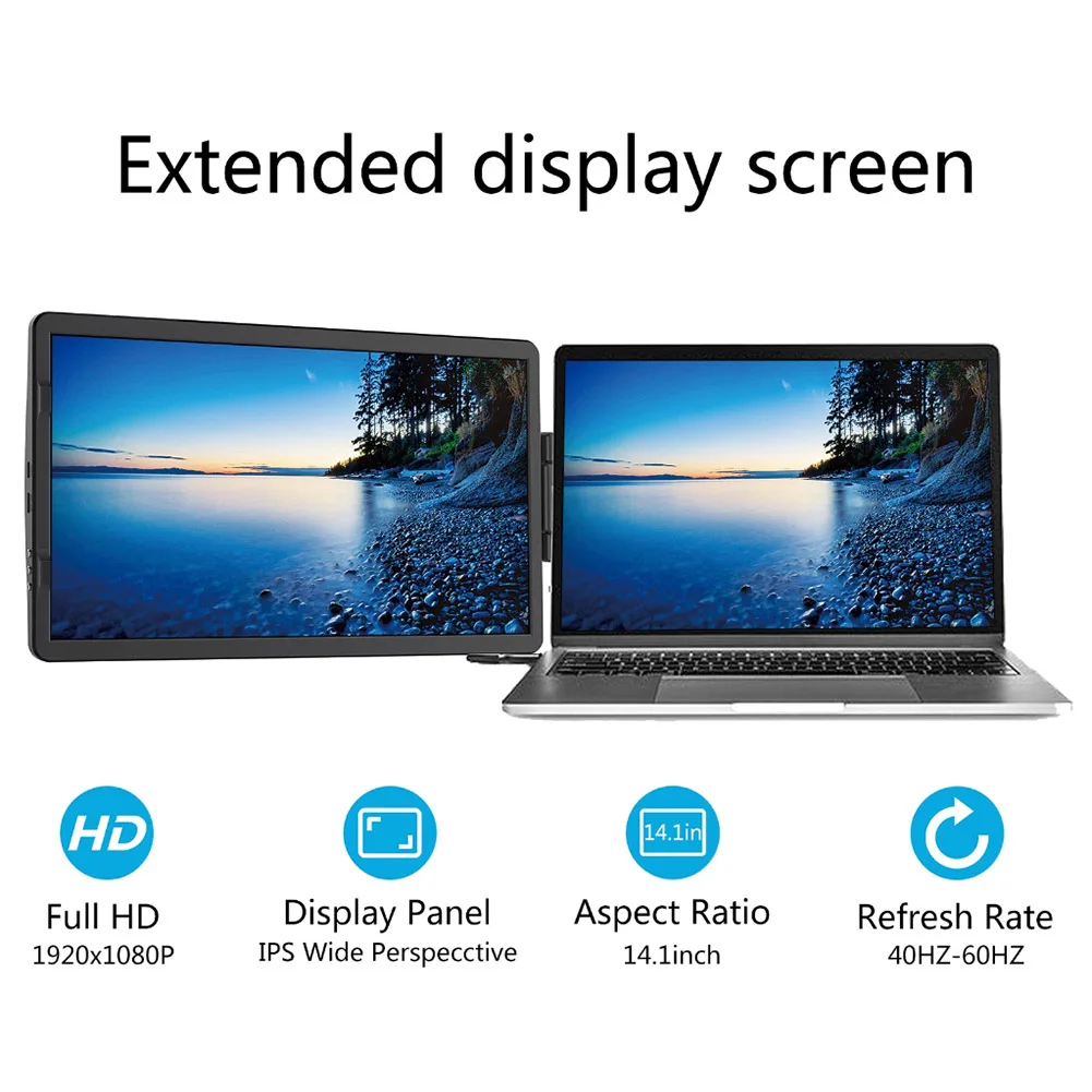 14.1 ġ ޴  Ȯ ũ FHD 1920X1080 ǿ ũ  16/9 ϱ  HDMI ȣȯ ̴ Ʈ