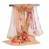 8 Colors Women's Long Chiffon Scarf Butterfly Flower Print Soft Wrap Shawl Silk Ladies 3