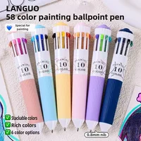 Languo Multicolor Pens,28/60 Colors, 10-in-1 Colored Ballpoint Pen,0.8mm Fine Point Smooth Writing,Retractable Ballpoint Pens 3