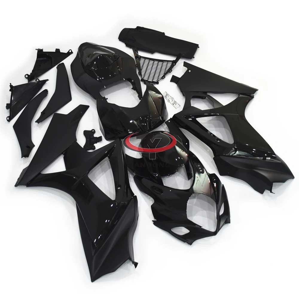 

Мотоциклетная модель для GSXR1000 K7 2007-2008, полностью глянцевый матовый черный корпус, полный комплект обтекателей