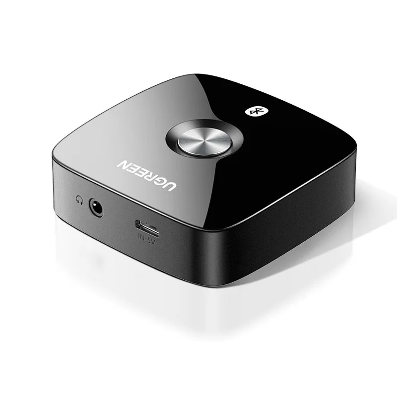 UGREEN 블루투스 5.1 어댑터 - 드라이버가 필요 없는 차량용 블루투스 오디오 리시버 3.5mm - 휴대폰/노트북/스피커 연결 지원 aptX-HD