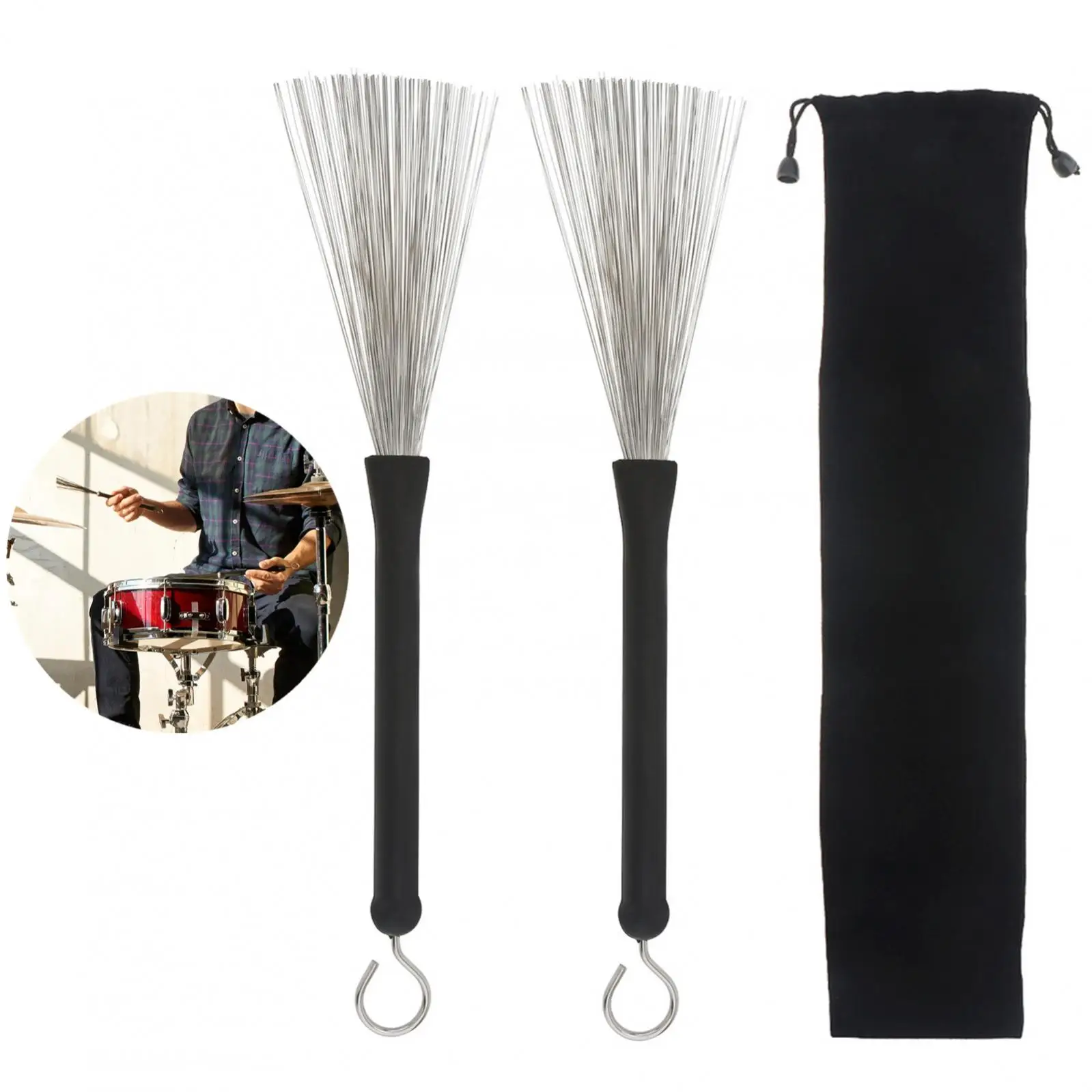 

1 пара, выдвижные резиновые ручки из стальной проволоки