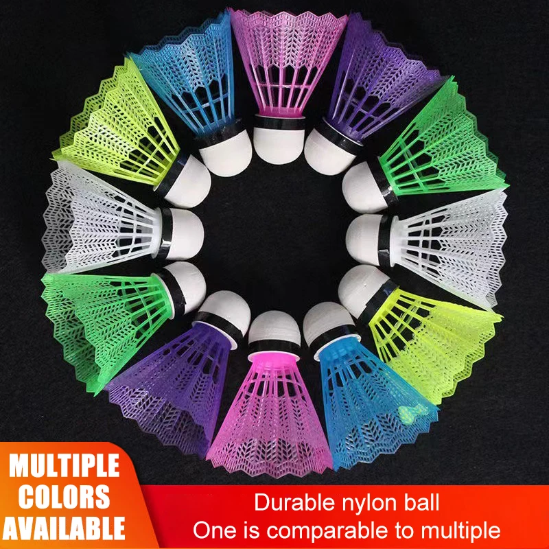 

1PCS Colorful Badminton Balls Stretch Plastic Playing Resistant Windproof Color Random Plastic Rubber Beginner Training Balls