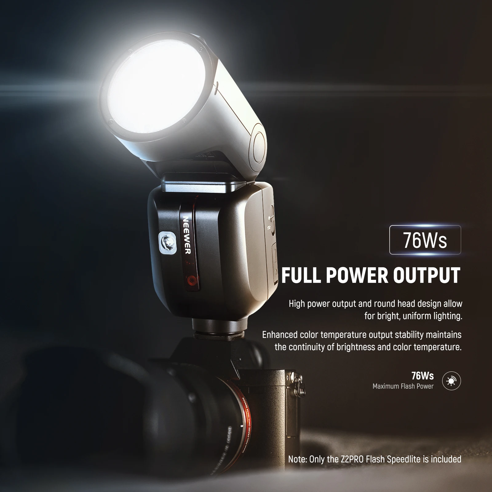 NEEWER Z2 PRO 2.4G TTL 라운드 헤드 플래시 스피드라이트 (/캐논/니콘 무선 호환, 고독스 플래시와 호환)