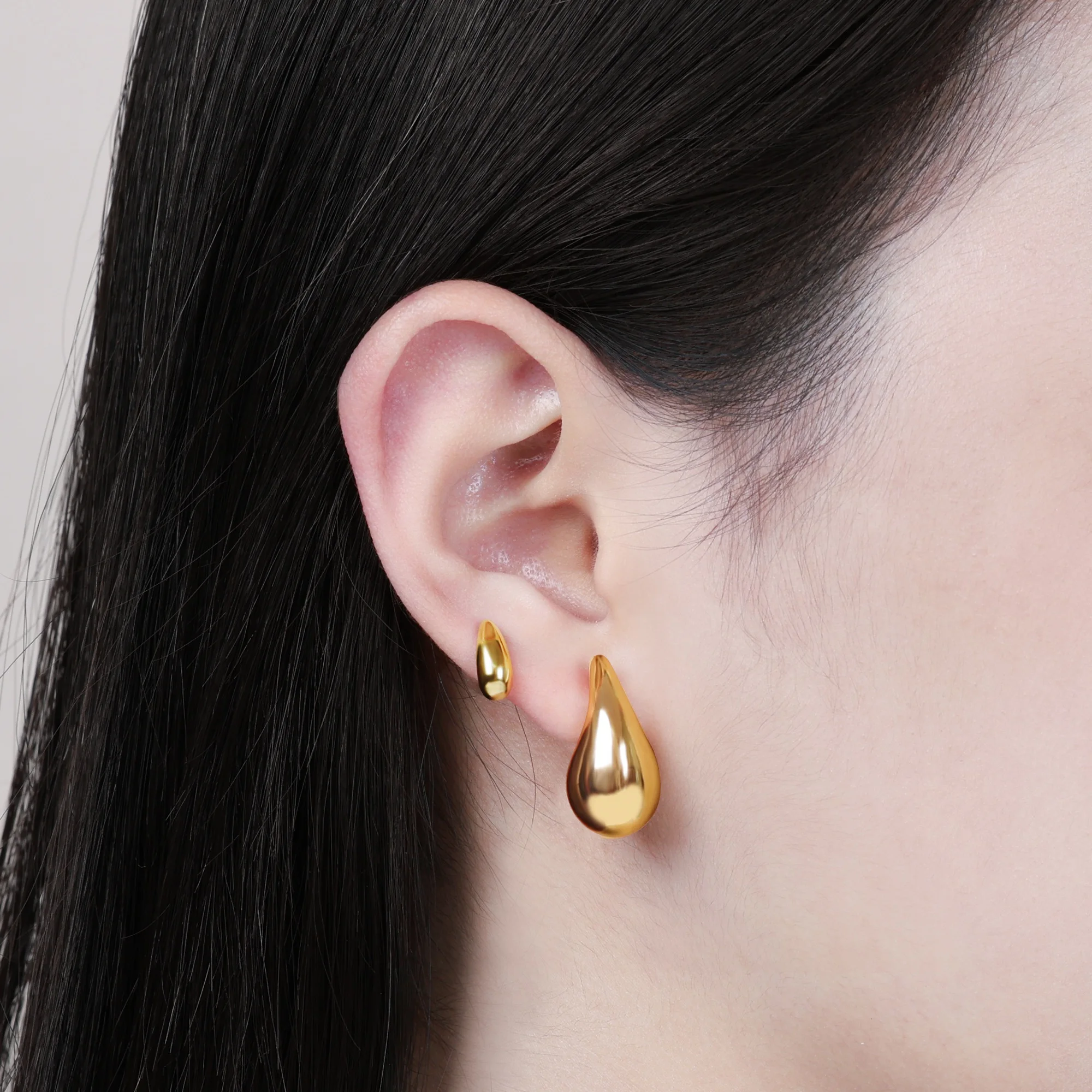 Water Drop Earrings For Women 10-27mm 316L Stainless Steel drop earrings