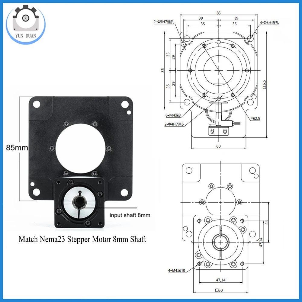 High Precision Hollow Rotating Platform Ratio 5 ,eplace Cam indexer/ DD motor 4 Axis/ 5 Axis/ R Axis for Cutting Tables CNC