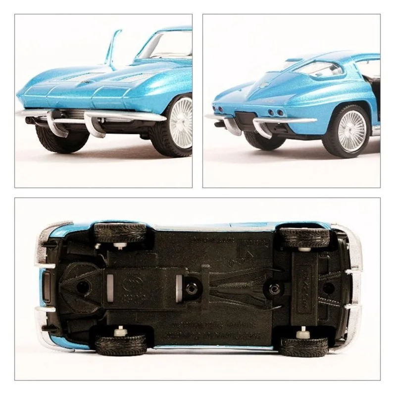 Chevrolet Corvette C2 1963 Retro Supercar Simulation Diecast & Toy