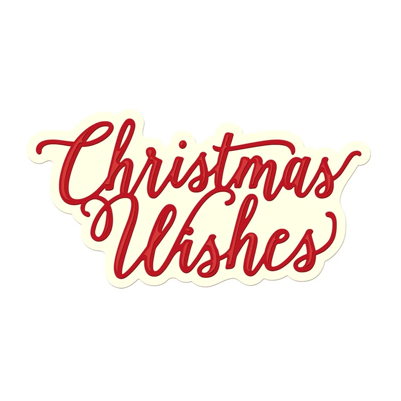

Christmas Wishes Words Metal Cutting Dies Scrapbooking For Card Album Photo Making DIY Crafts Stencil Hot 2023