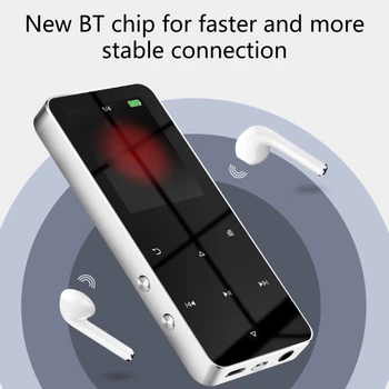 MP3 Player with Bluetooth-compatible Speaker Touch Keys Music Stereo HiFi Speaker Metal Portable Walkman with Recording 1