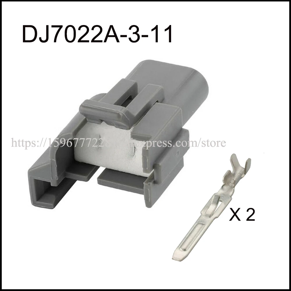 

100SET DJ7022A-3-11 automotive waterproof connector terminal 2 pin female male cable plug
