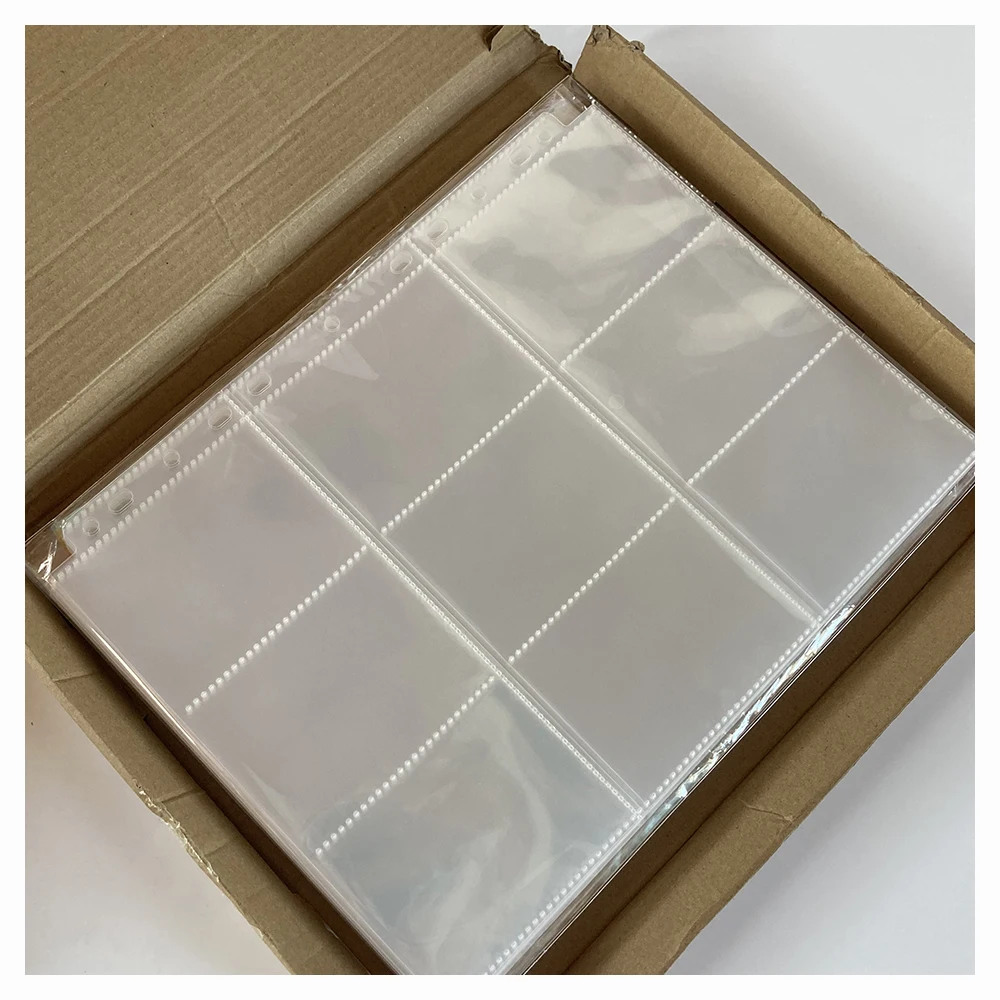 30/50pcs 9 Pocket Pages 11 Holes Top Loader Trading Baseball Card 540  Pockets Sleeves Large Capacity Photocards A4 Binder Refill