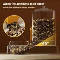 เครื่องให้น้ำและอาหารแมวแบบอัตโนมัติ 1 ชิ้น - ดีไซน์ชิ้นเดียว ป้องกันการหก ความจุขนาดใหญ่ 4