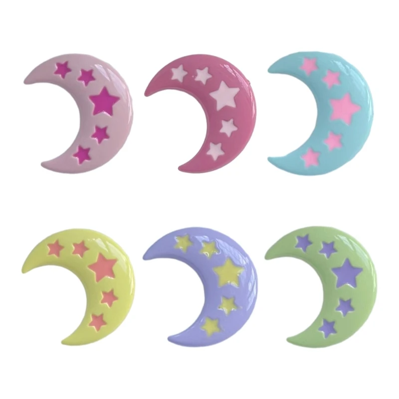 

Cream Color Moon Hair Clip for Little Girl Dopamine Hairpins Side Clip Hair Barrettes for Women Side Bangs Child Hairpin
