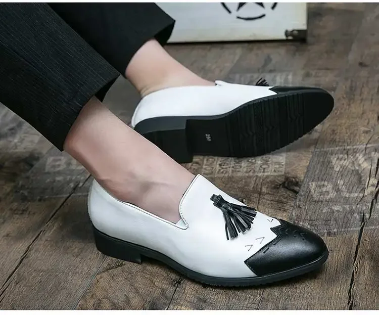 Squared-toe Wing-tip Tassel Loafers, Breathable Lightweight Slip On Shoes For Outdoor Walking Driving, Spring Summer And Autumn sailing lu cute bow knot ballet flats womens pointed toe black shoes for wrok 2020 autumn new slip on beige loafers xwd8034