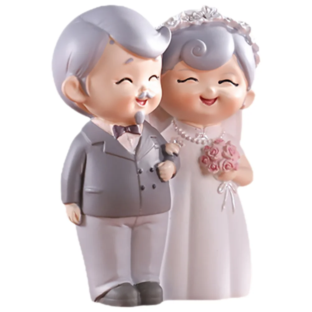 

Wedding Cupcake Toppers Old Man Granny Ornaments Couples Christmas Gifts Grandmas