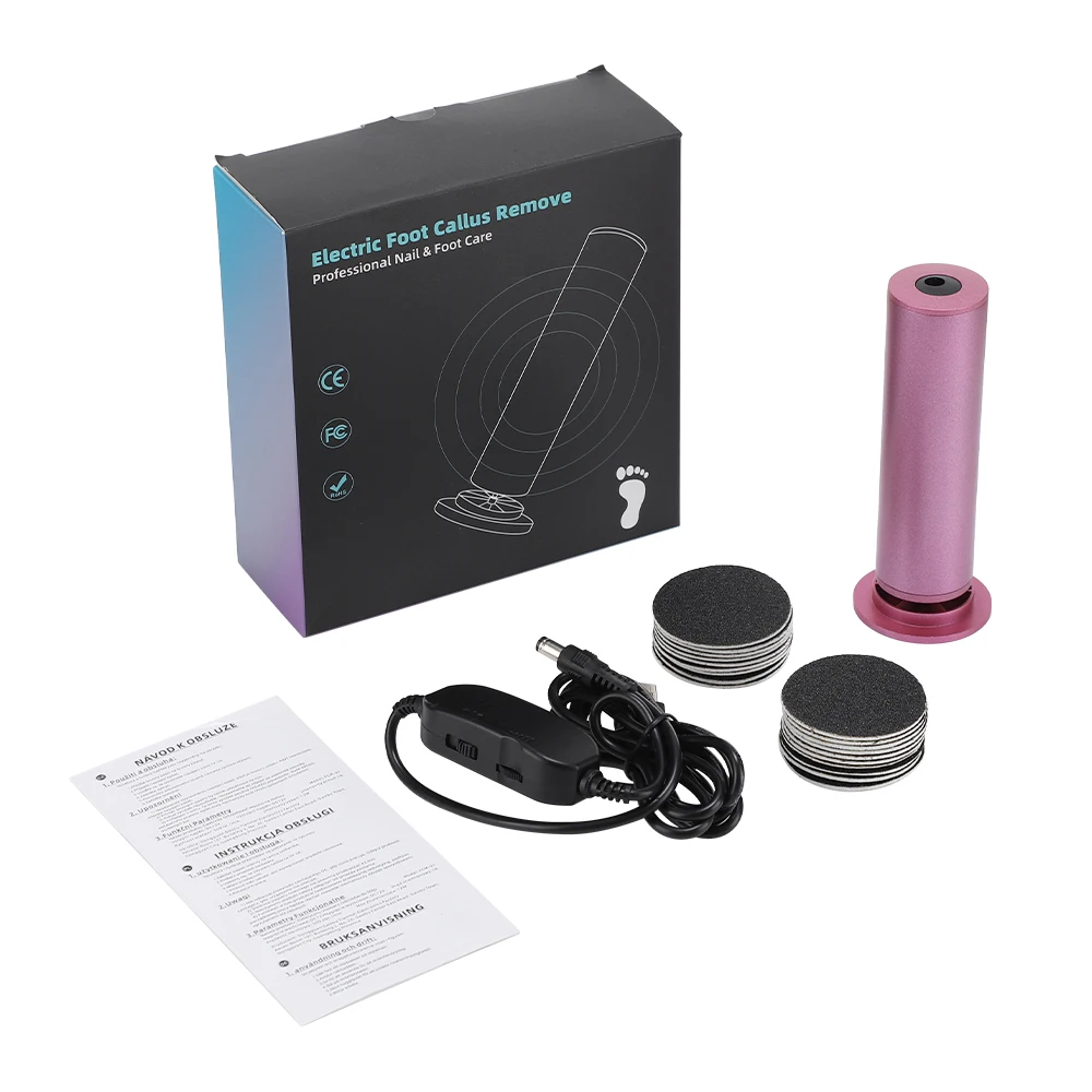 Appareil de pédicure électrique pour les pieds : lime, talons, callosités, peau dure et craquelée, râpe à pieds, machine de soin._voghion.com
