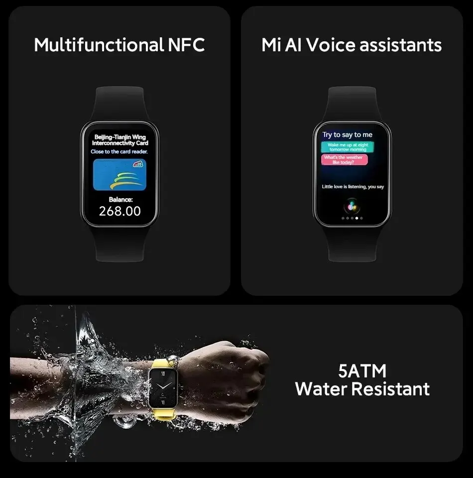 HOMTERN Custodia Protettiva Per Xiaomi Mi Band 8 Pro, Morbida TPU Trasparente, Copertura Completa Antigraffio E Antiurto (Confezione Da 3)