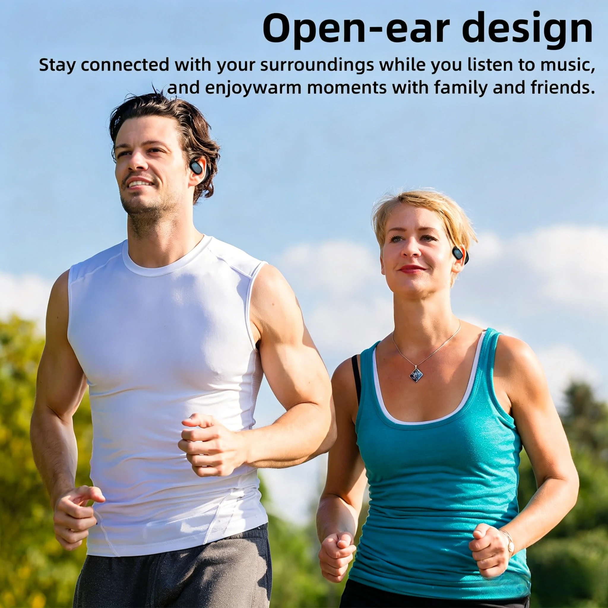 Waterproof Bone Cond Bluetooth Headphones Sport Wireless Earphones Long Lasting Battery HiFi Stereo Call Noise_voghion.com