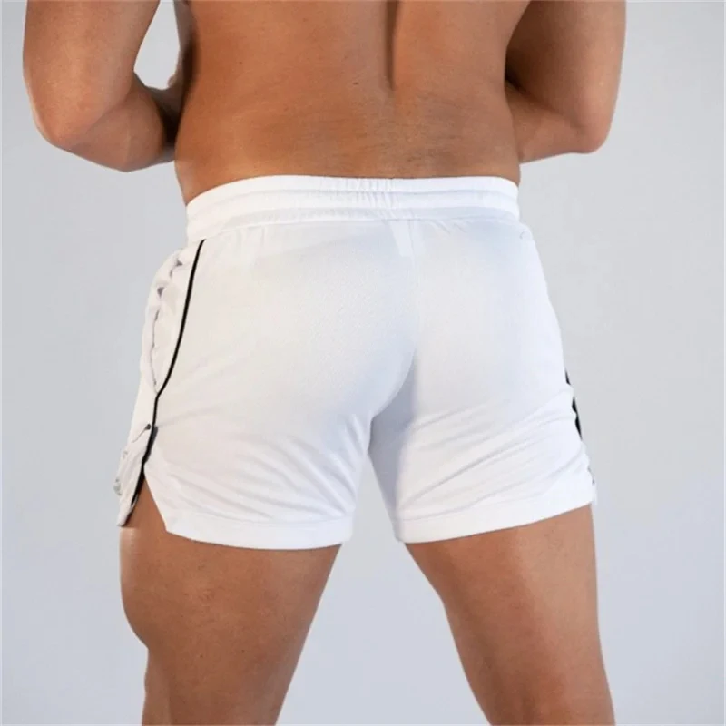Men's New Summer Fitness Sports Shorts Gym Fitness Men's Mesh Shorts Breathable Quick Drying Beach Shorts 2