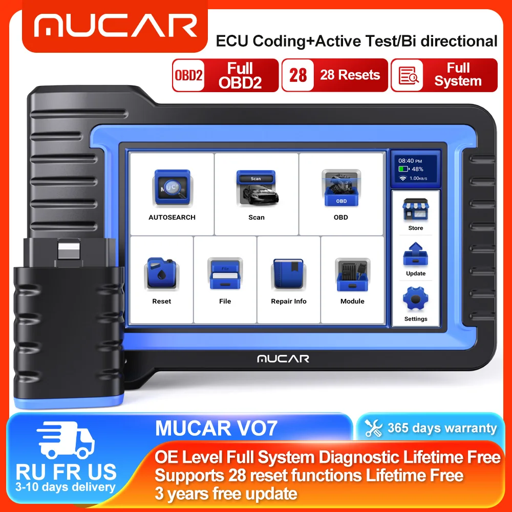 2023 Mucar VO7S Professional Diagnostic Tools Auto OBD2 Scanner 28
