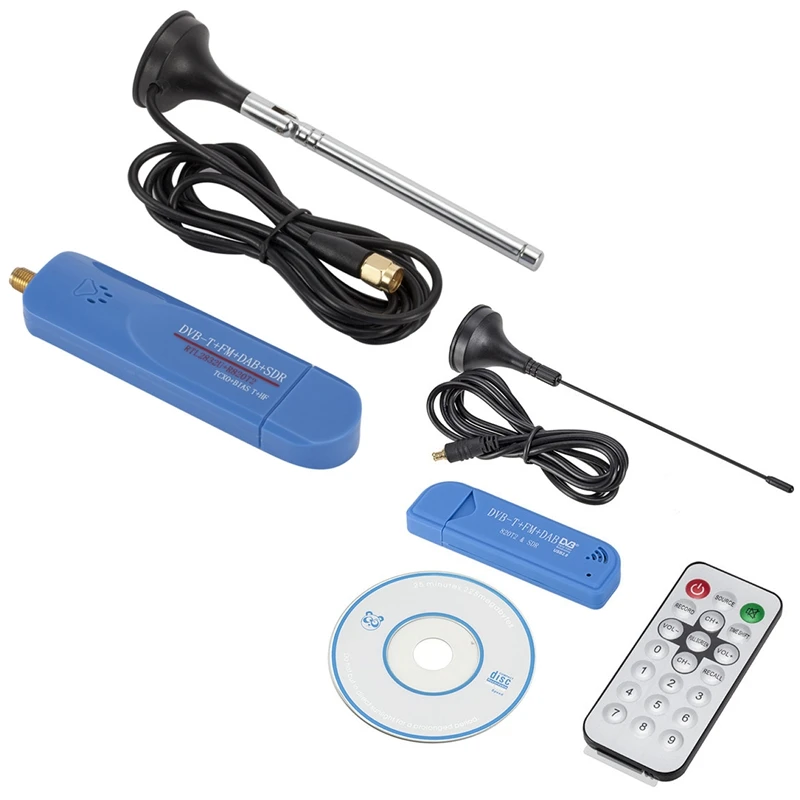 Rtl-Sdr Rtl2832U 1Ppm Tcxo Hf Biast Sma Software Empfinner + Kit Di Antenne